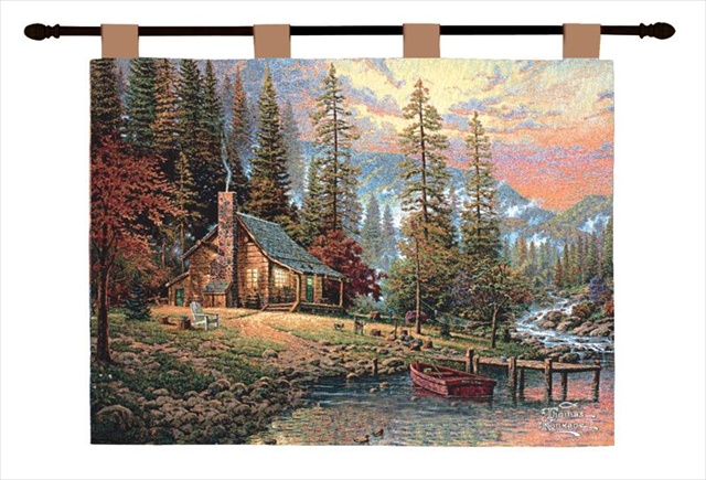 Manual Woodworkers And Weavers Hwtpr A Peaceful Retreat Tapestry Wall Hanging Horizontal 36 X 26 In.