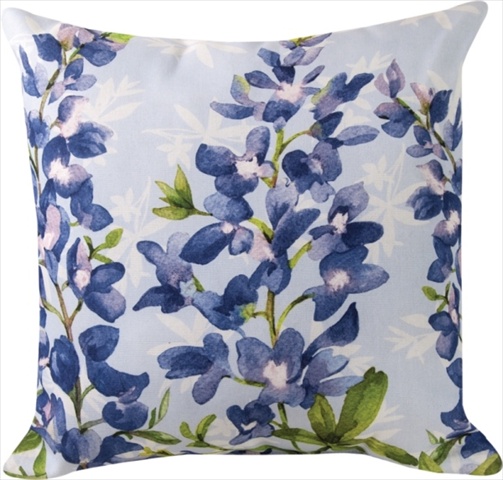 Manual Woodworkers And Weavers Slblbn Blue Bonnets Climaweave Pillow Digitally Printed 18 X 18 In.