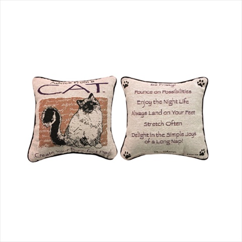 Manual Woodworkers And Weavers Tpacat Your True Nature Advice From A Cat Tapestry Pillow Jacquard Woven Fashionable Design 8.5 X 12.5 In. Poly Blend