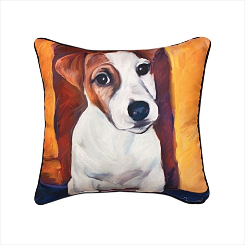 Manual Woodworkers And Weavers Slbjjr Paws And Whiskers Baby Jack Russell Printed Pillow 18 X 18 In.