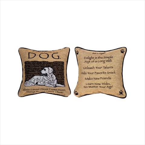 Manual Woodworkers And Weavers Your True Nature Advice From A Dog Tapestry Word Pillow Jacquard Woven Fashionable Design 12.5 X 12.5 In. Poly Blend
