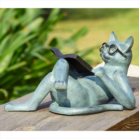 33650 Literary Cat Garden Sculpture