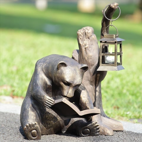 33779 Booklover Bear Garden Lantern