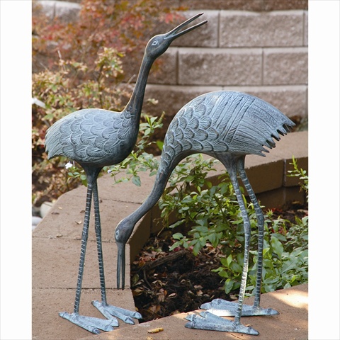 Bs3139 Stately Garden Cranes Set Of 2
