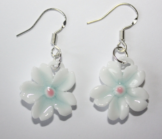 E0005 Flower Porcelain Earrings