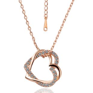N0031 Silver And Gold Heart Necklace