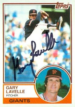 76995 Gary Lavelle Autographed Baseball Card San Francisco Giants 1983 Topps No .791