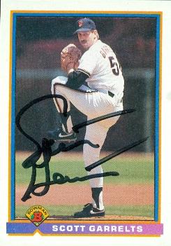 77043 Scott Garrelts Autographed Baseball Card San Francisco Giants 1991 Bowman No .626