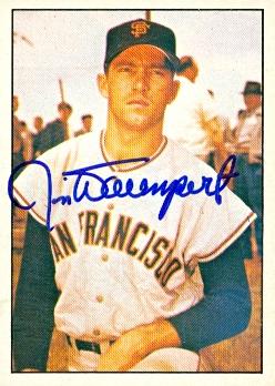 77049 Jim Davenport Autographed Baseball Card San Francisco Giants 1979 Tcma No .288