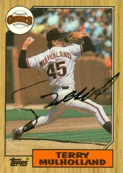 77102 Terry Mulholland Autographed Baseball Card San Francisco Giants 1987 Topps No .536