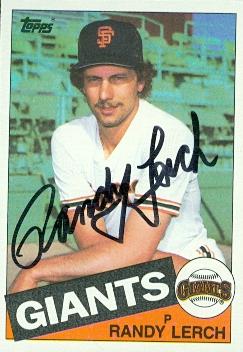 77105 Randy Lerch Autographed Baseball Card San Francisco Giants 1985 Topps No .103
