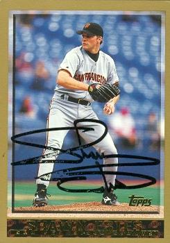 77107 Shawn Estes Autographed Baseball Card San Francisco Giants 1998 Topps No .171