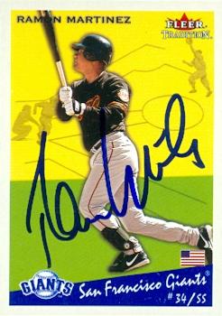 77111 Ramon Martinez Autographed Baseball Card San Francisco Giants 2002 Fleer Tradition No .237