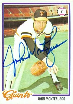 77147 John Montefusco The Count Autographed Baseball Card San Francisco Giants 1978 Topps No .142