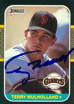 77177 Terry Mulholland Autographed Baseball Card San Francisco Giants 1987 Donruss No .515