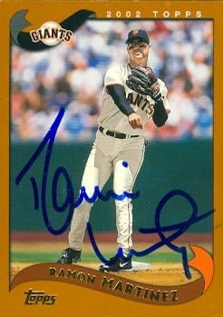 77185 Ramon Martinez Autographed Baseball Card San Francisco Giants 2002 Topps No .467