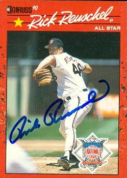 77204 Rick Reuschel Autographed Baseball Card San Francisco Giants 1990 Donruss No .663