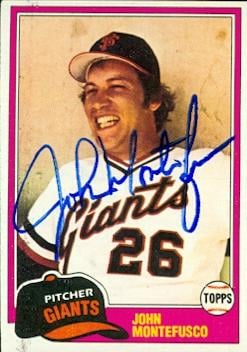 77208 John Montefusco The Count Autographed Baseball Card San Francisco Giants 1981 Topps No .438