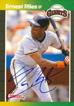 77209 Ernest Riles Autographed Baseball Card San Francisco Giants 1989 Donruss No .625