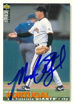 77229 Mark Portugal Autographed Baseball Card San Francisco Giants 1995 Upper Deck No .258