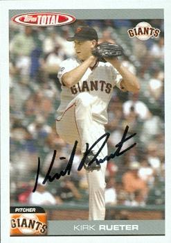 77245 Kirk Rueter Autographed Baseball Card San Francisco Giants 2004 Topps Total No .412