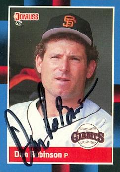 77274 Don Robinson Autographed Baseball Card San Francisco Giants 1988 Donruss No .573