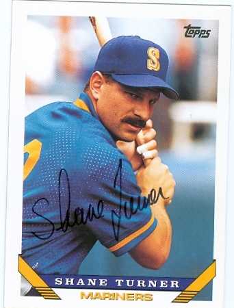 81723 Shane Turner Autographed Baseball Card Seattle Mariners 1993 Topps No .694