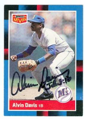 81810 Alvin Davis Autographed Baseball Card Seattle Mariners 1988 Donruss Mvp No .Bc-25