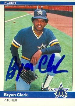 81855 Bryan Clark Autographed Baseball Card Seattle Mariners 1984 Fleer No .609