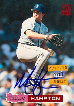 81930 Mike Hampton Autographed Baseball Card Seattle Mariners 1994 Tsc No .237
