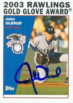 82170 John Olerud Autographed Baseball Card Seattle Mariners 2004 Topps No .698