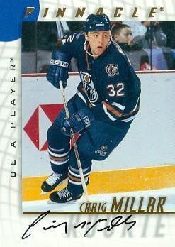 83363 Craig Millar Autographed Hockey Card Edmonton Oilers 1998 Pinnacle Bap No .239