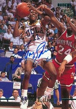 84687 Tyus Edney Autographed Basketball Card Ucla 1995 Classic Rookie