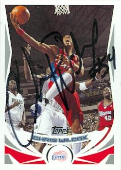 84718 Chris Wilcox Autographed Basketball Card Chicago Bulls 2004 Topps No .32