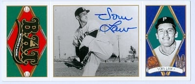 84954 Vern Law Autographed Baseball Card Pittsburgh Pirates 1993 Upper Deck All Time Heroes No .81