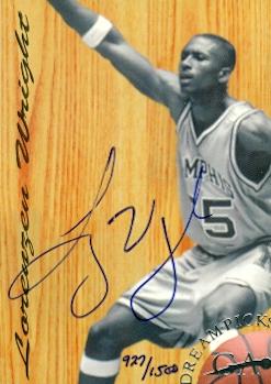 87779 Lorenzen Wright Autographed Basketball Card Memphis 1997 Dreampicks No .Bk5