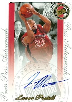 87782 Lavor Postell Autographed Basketball Card St. Johns 2000 Press Pass Rookie