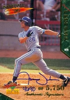 88235 Aaron Ledesma Autographed Baseball Card Minor League 1995 Signature Rookies No .31