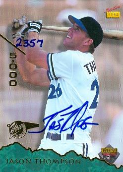 88238 Jason Thompson Autographed Baseball Card Minor League 1995 Signature Rookies No .46