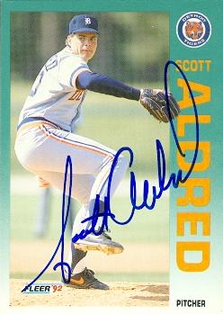 88713 Scott Aldred Autographed Baseball Card Detroit Tigers 1992 Fleer No. 127