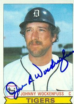 88727 Johnny Wockenfuss Autographed Baseball Card Detroit Tigers 1979 Topps No. 231