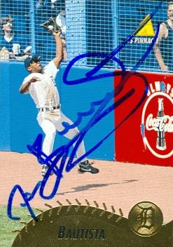 88732 Danny Bautista Autographed Baseball Card Detroit Tigers 1995 Pinnacle No. 15