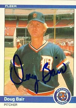 88767 Doug Bair Autographed Baseball Card Detroit Tigers 1984 Fleer No. 76