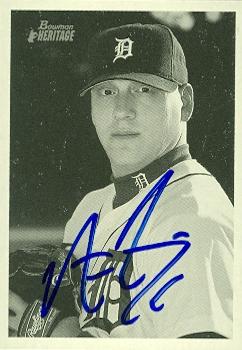 88770 Nate Cornejo Autographed Baseball Card Detroit Tigers 2001 Bowman Heritage No. 224
