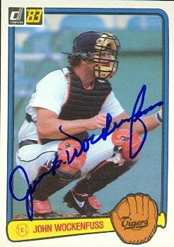 88785 Johnny Wockenfuss Autographed Baseball Card Detroit Tigers 1983 Donruss No. 76