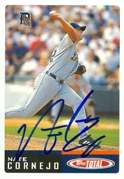 88787 Nate Cornejo Autographed Baseball Card Detroit Tigers 2002 Topps Total No. 531