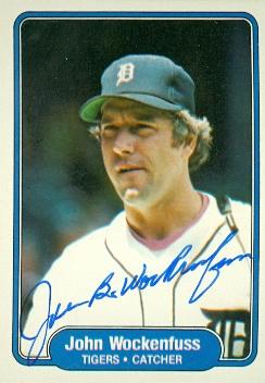 88792 Johnny Wockenfuss Autographed Baseball Card Detroit Tigers 1982 Fleer No. 286