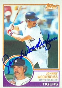 88807 Johnny Wockenfuss Autographed Baseball Card Detroit Tigers 1983 Topps No. 536