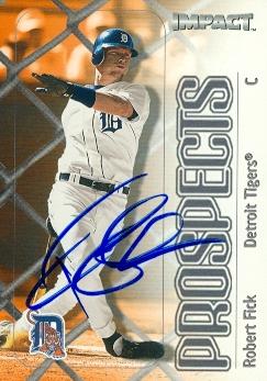88808 Robert Fick Autographed Baseball Card Detroit Tigers 2000 Skybox Impact No. 175