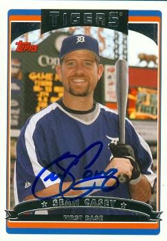 88818 Sean Casey Autographed Baseball Card Detroit Tigers 2006 Topps No. Uh68